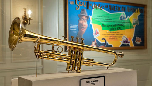 At "The Soul of Jazz: An American Adventure," guests will be able to view a number of jazz artifacts, including Louis Armstrong's trumpet. At "The Soul of Jazz: An American Adventure," guests will be able to view a number of jazz artifacts, including Louis Armstrong's trumpet.