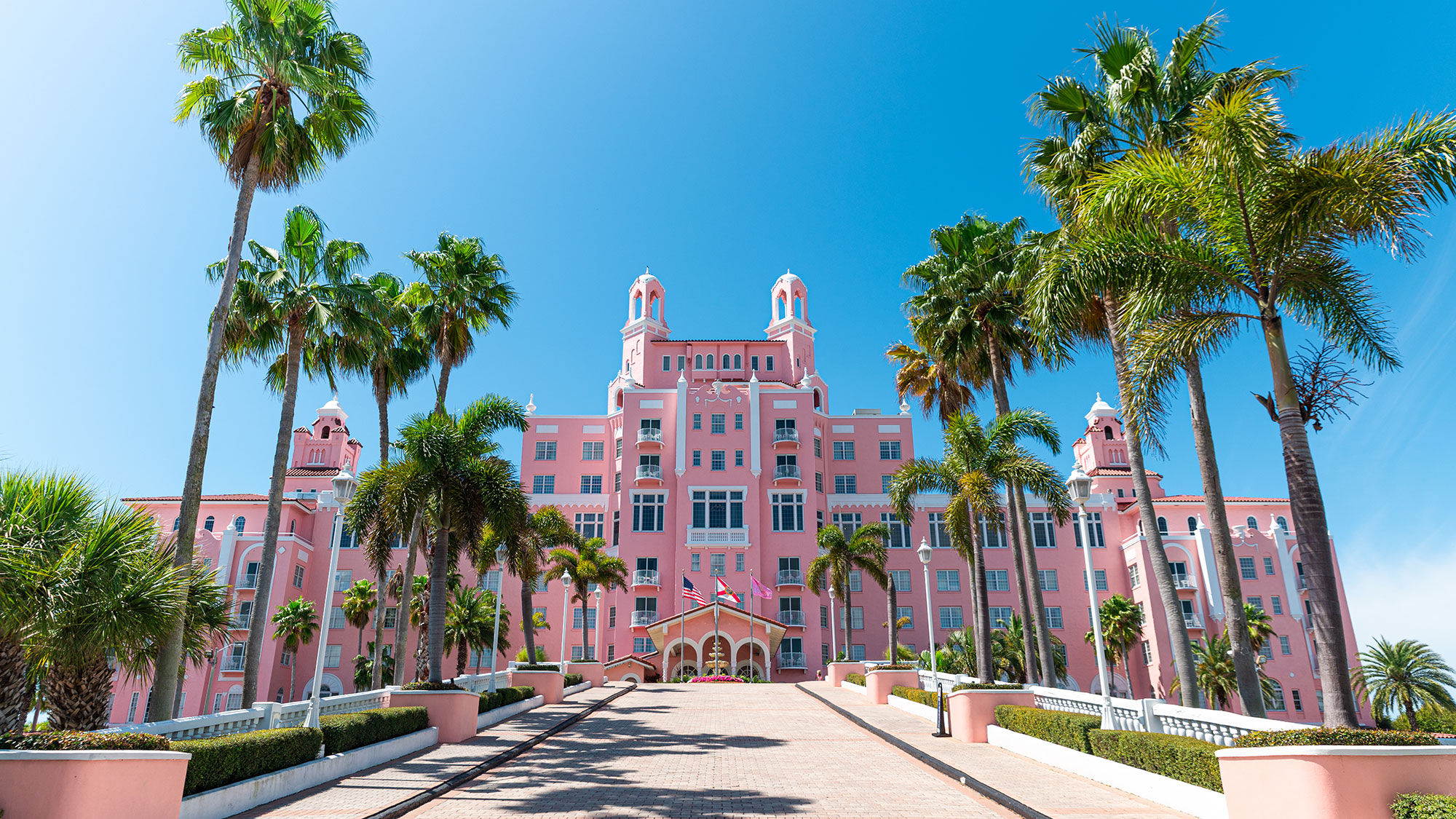 The Don CeSar's palm tree-lined front drive got a refresh as part of a three-year renovation of the property.