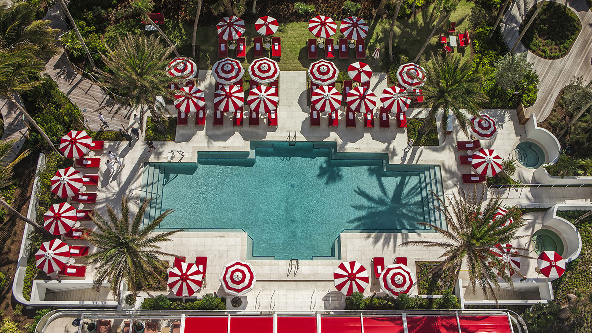 The pool at the Faena Hotel Miami Beach, part of the Argentine company's District Miami Beach complex.