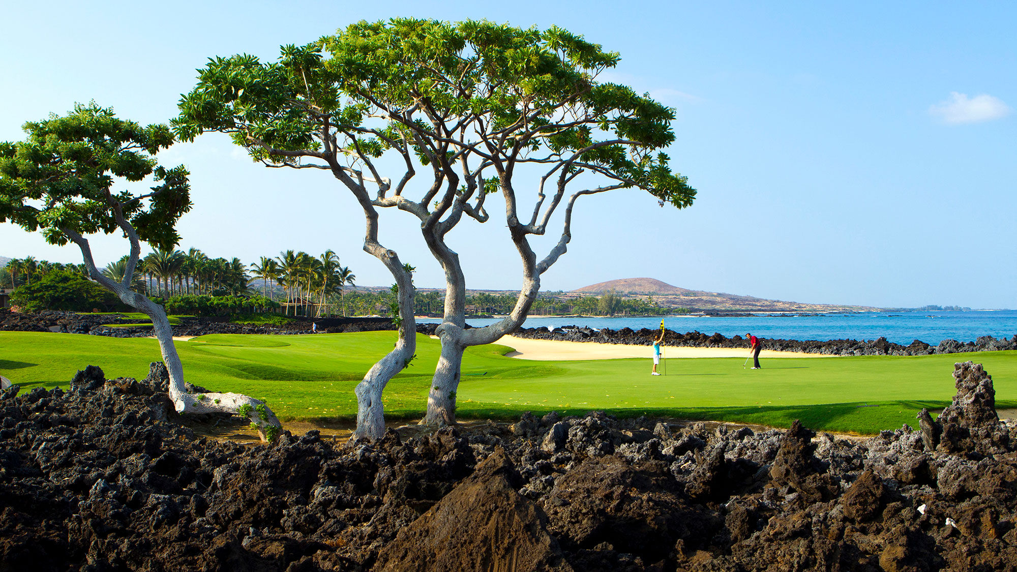 The Hualalai Golf Course was renovated during the pandemic with new grass and other enhancements.