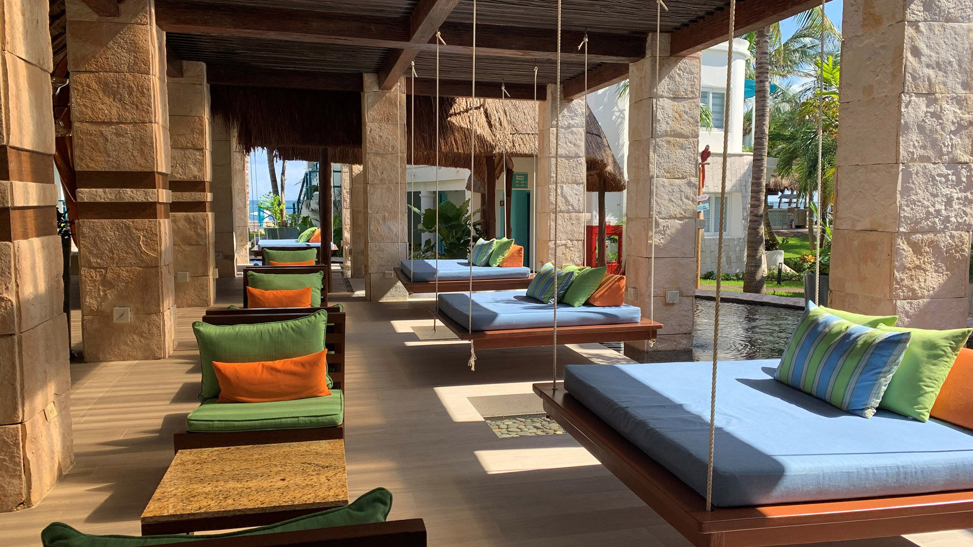 The lobby area at the Margaritaville Island Reserve Riviera Cancun.