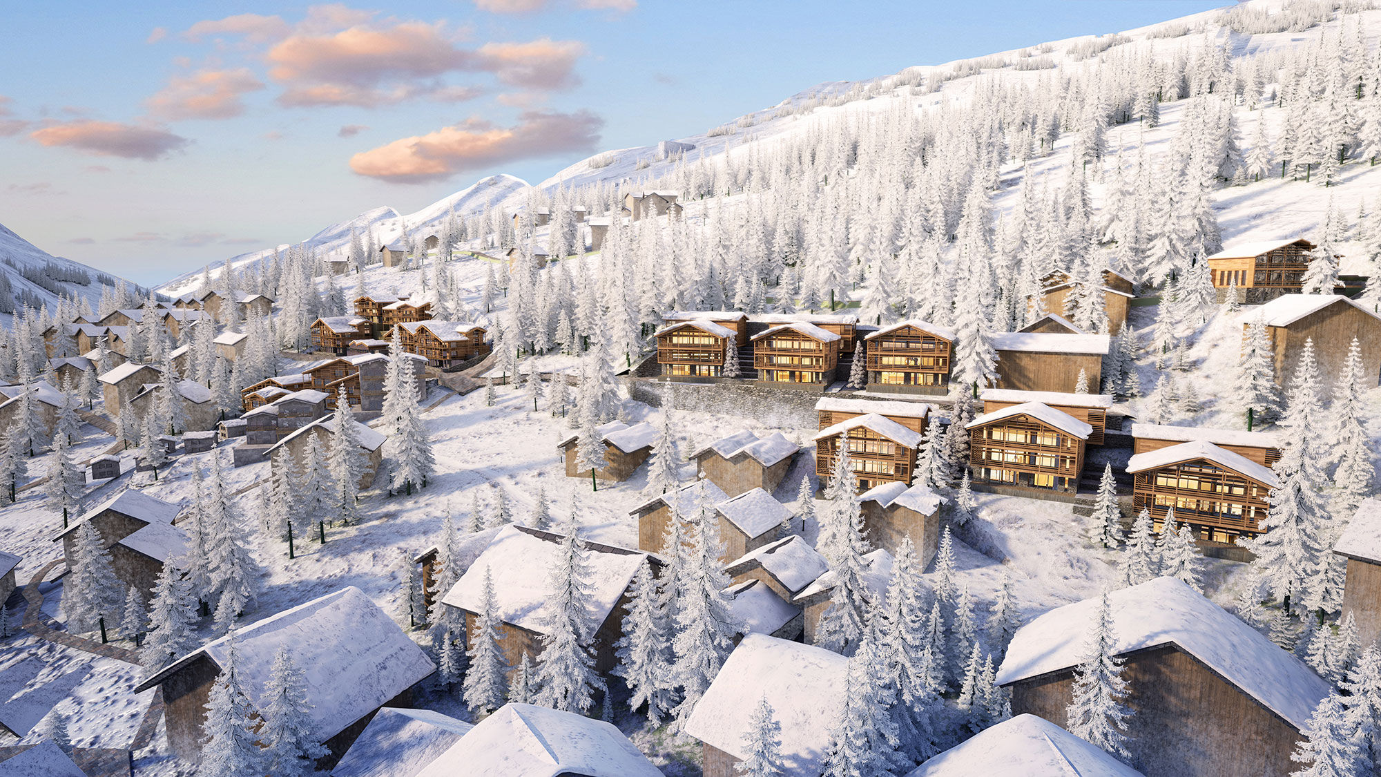 A rendering of the Ritz-Carlton Zermatt, which will be the first Ritz-Carlton ski resort in Europe when it opens in 2026.