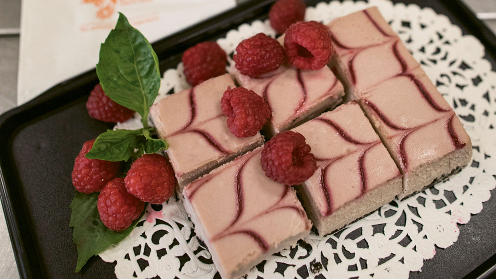 Raspberry cheesecake is among the popular items offered by Air North'sFlight Kitchen.