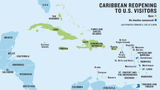 The latest Caribbean travel protocols for U.S. visitors and map
