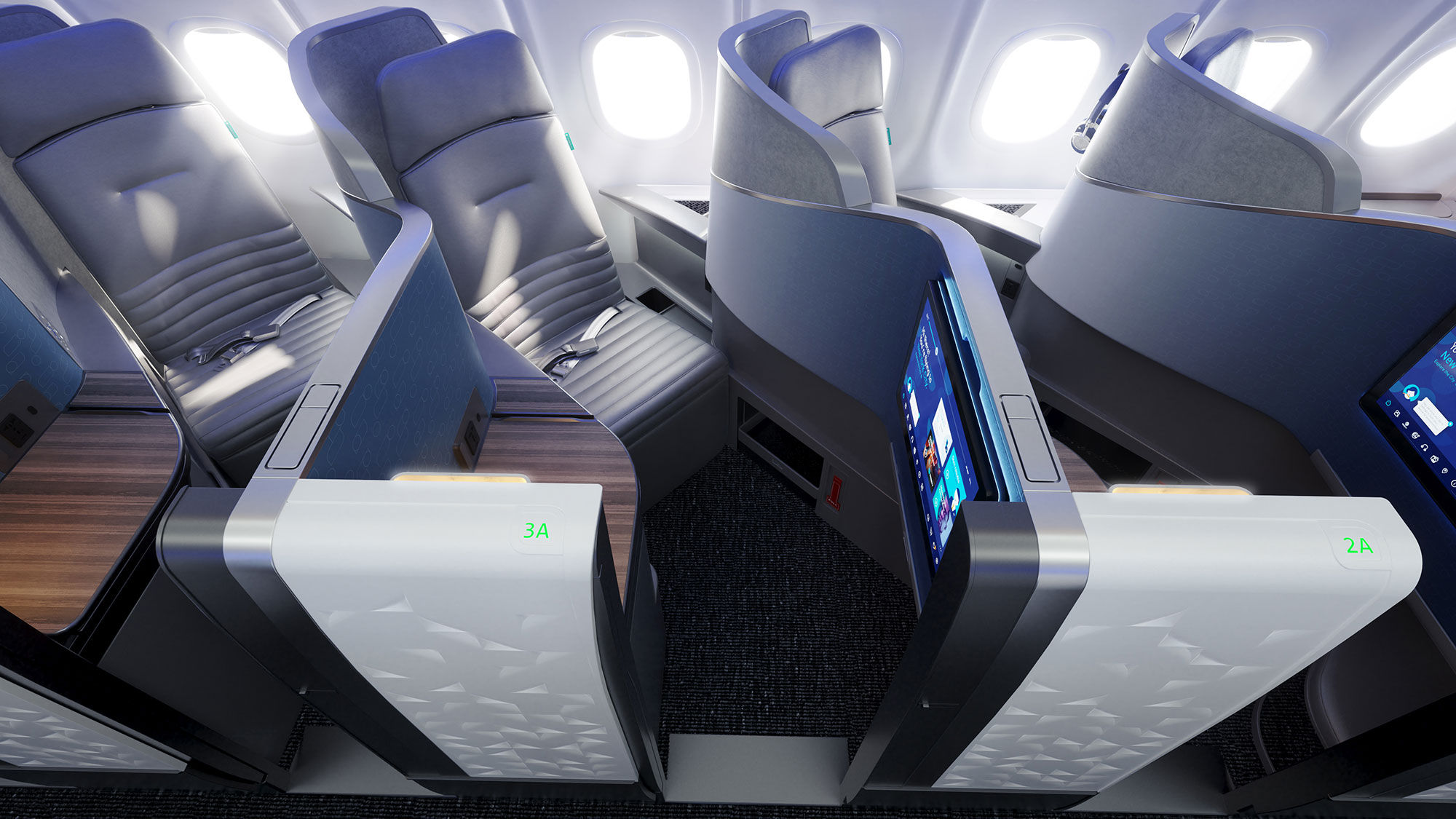 Mint Suites will be set diagonally in order to fit the confines of a narrowbody jet.
