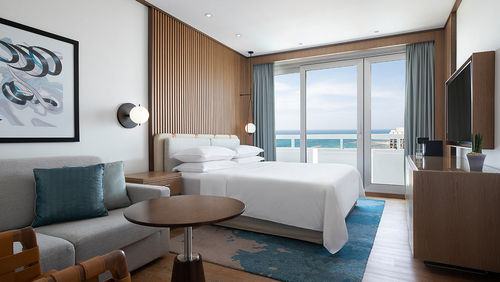 One of the refreshed guestrooms at the Sheraton Tel Aviv. One of the refreshed guestrooms at the Sheraton Tel Aviv.