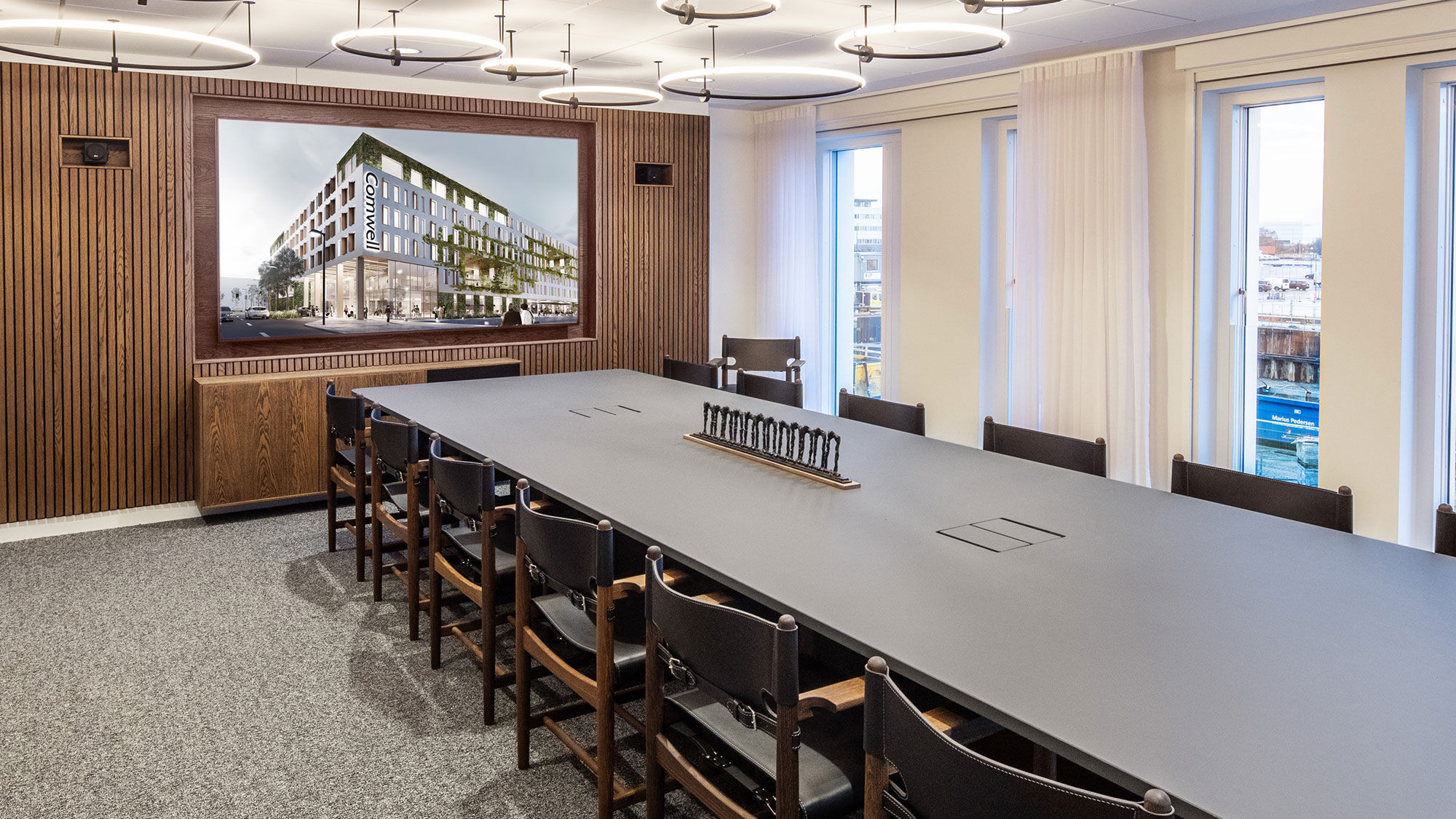 A meetings room at the Comwell Copenhagen Portside Dolce by Wyndham.