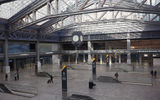 The view of the train hall from the Metropolitan Lounge.