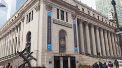 The exterior of Manhattan's Moynihan Train Hall, which opened to the public on Jan. 1. Built within the former James A. Farley Post Office building, the new terminal is an extension of Penn Station, housing tracks that serve both Amtrak and MTA Long Island Rail Road passengers.