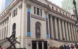 The exterior of Manhattan's Moynihan Train Hall, which opened to the public on Jan. 1. Built within the former James A. Farley Post Office building, the new terminal is an extension of Penn Station, housing tracks that serve both Amtrak and MTA Long Island Rail Road passengers.