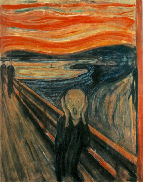 "The Scream" by Edvard Munch. "The Scream" by Edvard Munch.