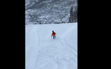 A skier tackles 13 inches of fresh powder.