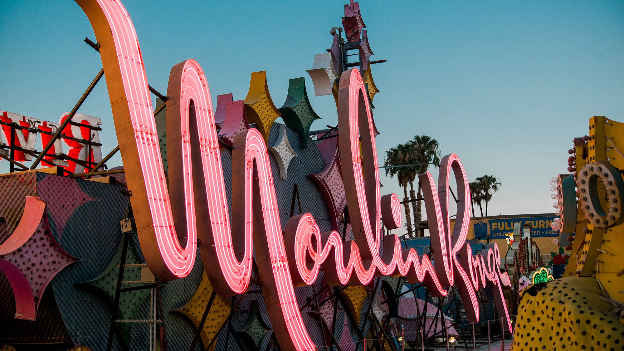 The Moulin Rouge's neon sign and other artifacts are at the Neon Museum.