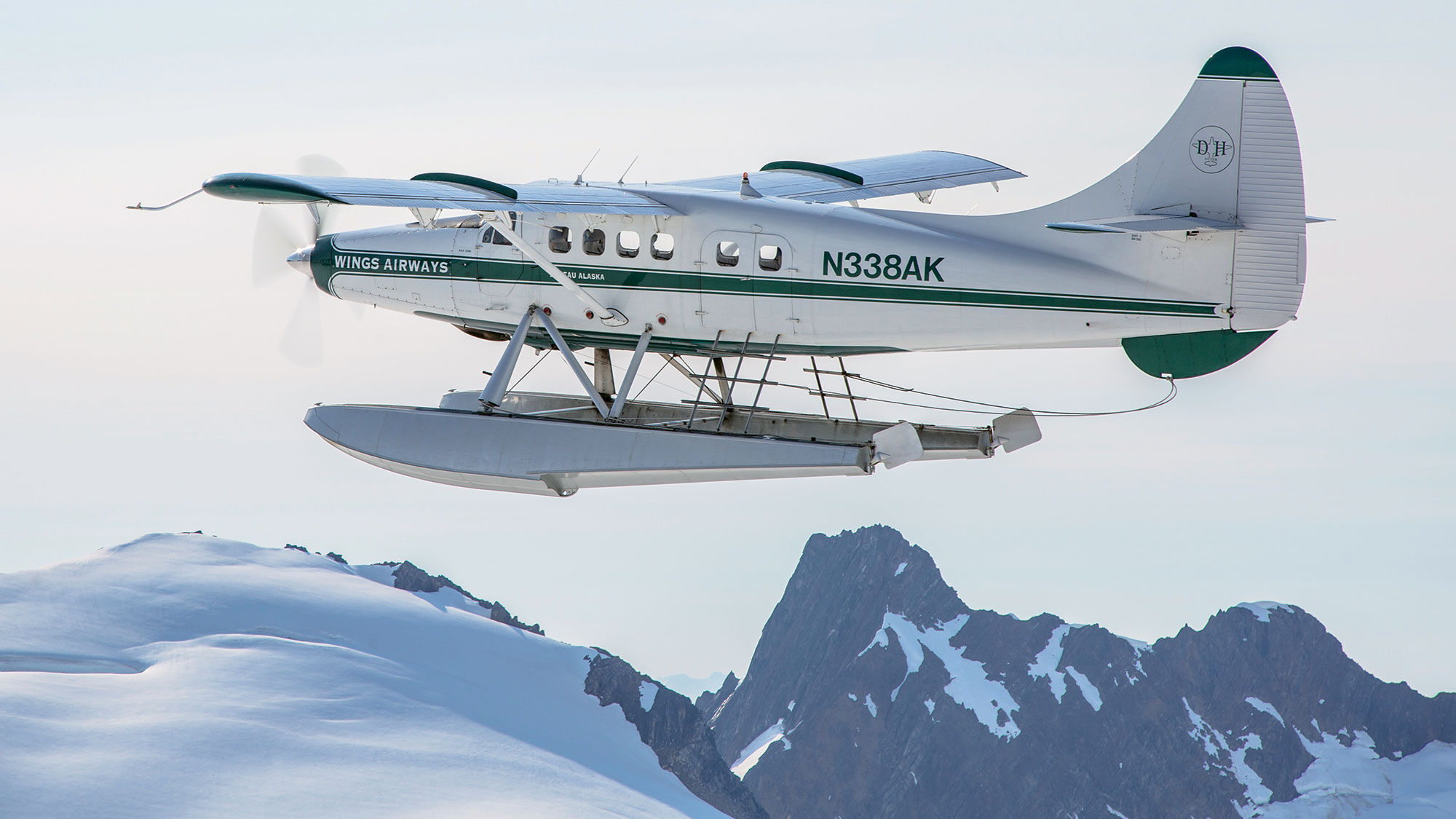 A Wings Airways flight to the Taku Glacier Lodge in Juneau.