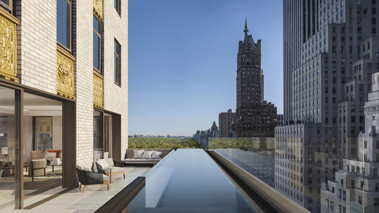 A terrace pool at the Aman New York, which is set to open in midtown Manhattan in the spring.