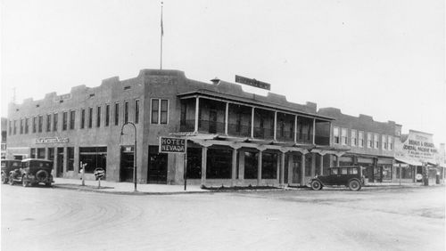 The Golden Gate as it looked in 1906, when it was the Hotel Nevada. Room and board was $1, and gambling was illegal at the time. The Golden Gate as it looked in 1906, when it was the Hotel Nevada. Room and board was $1, and gambling was illegal at the time.