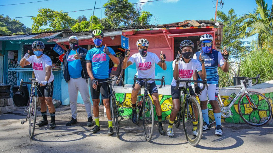 Jamaican cyclists pedal around the island on a program open to visitors and locals.