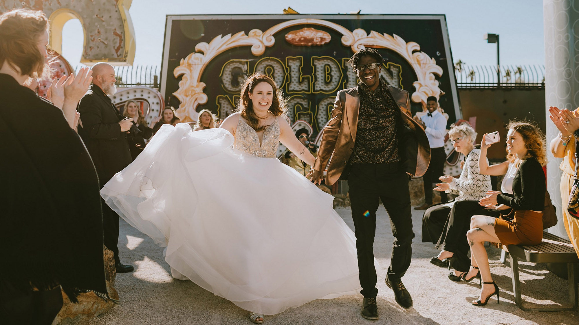 The Neon Museum is just one of Las Vegas' memorable venues where couples can tie the knot.