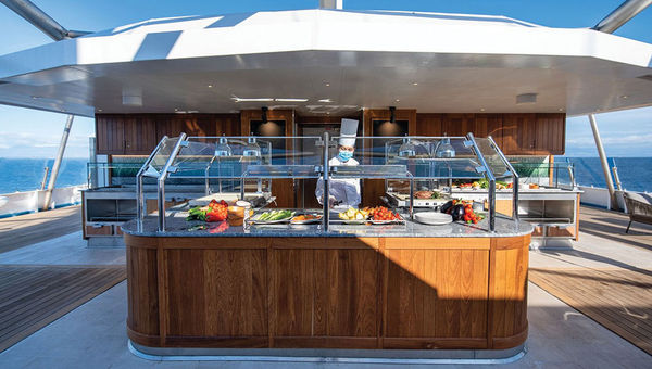 The Windstar Star Breeze’s Star Grill by Steven Raichlen is an outdoor barbecue concept created in partnership with Raichlen that will feature his grilled specialties.