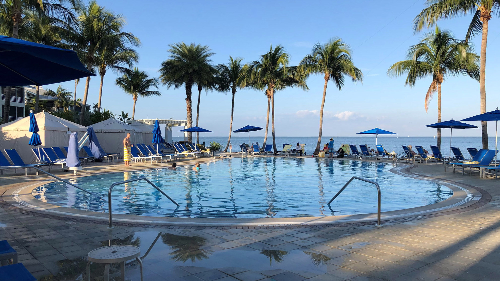One of several pools with a water view at the South Seas Island Resort on Captiva Island.