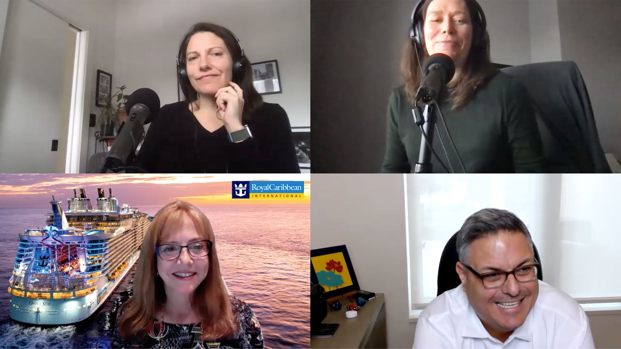 Clockwise from top left: News editor Johanna Jainchill, managing editor Rebecca Tobin, Signature CEO Alex Sharpe and Royal Caribbean senior vice president Vicki Freed.