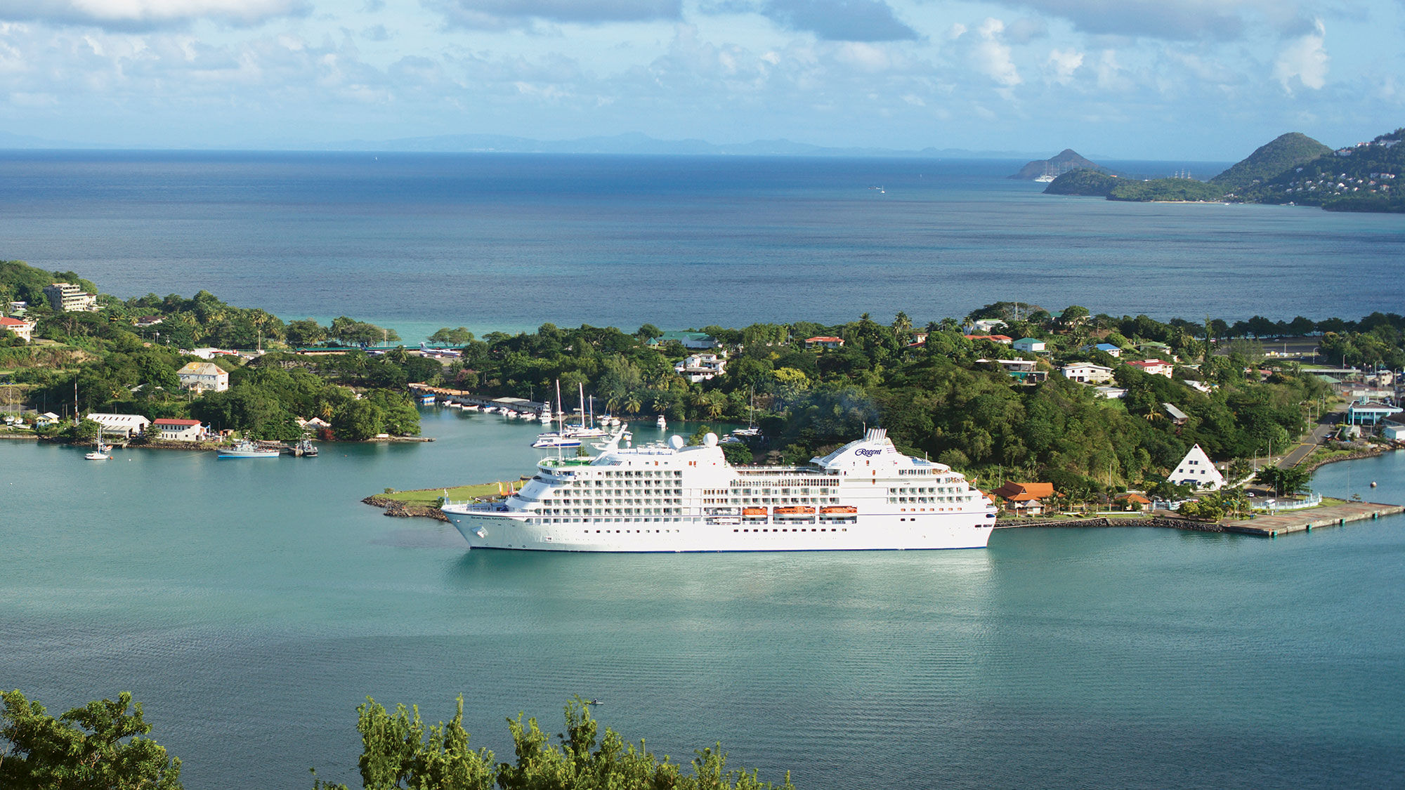 The Seven Seas Navigator in the Caribbean. Regent said the ship will offer cruises from Barbados starting in January.