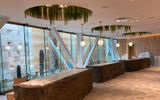 The registration area of Virgin Hotels Las Vegas.