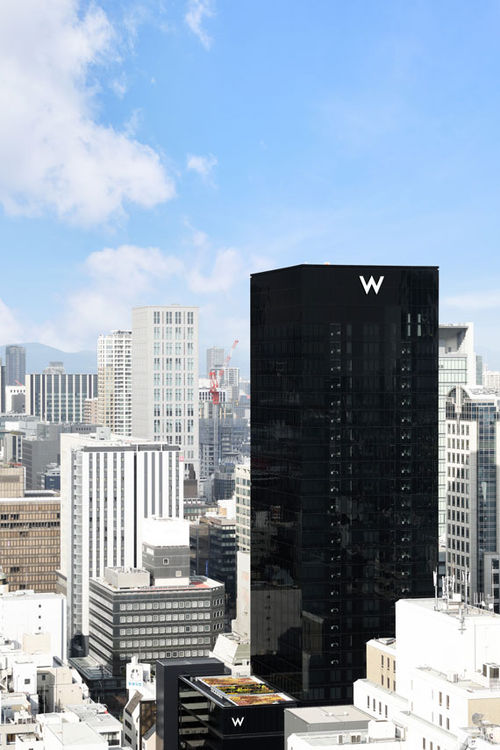 The 27-story, newbuild W Osaka is in the city's Shinsaibashi shopping district. The 27-story, newbuild W Osaka is in the city's Shinsaibashi shopping district.