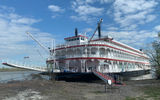Nearly a year after the pandemic canceled the debut of the American Countess, American Queen Steamboat Company's fourth paddlewheeler was launched March 21, 2021. Pictured, the American Countess on its first stop in Nottoway, La.