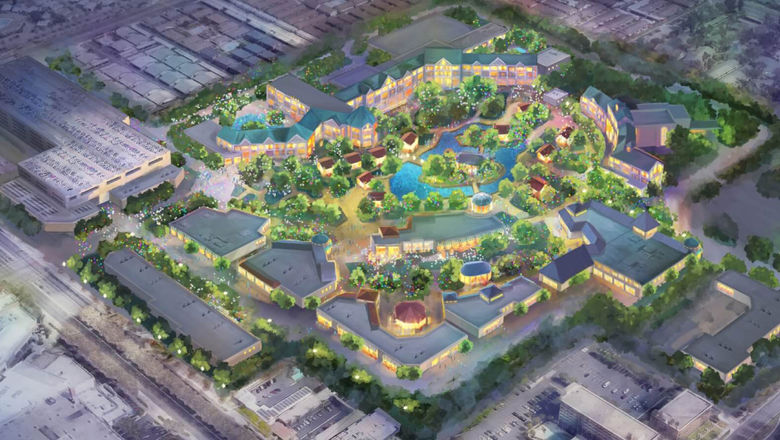 A rendering of a possible development in Anaheim modeled after the popular Disney Springs at Walt Disney World Resort.