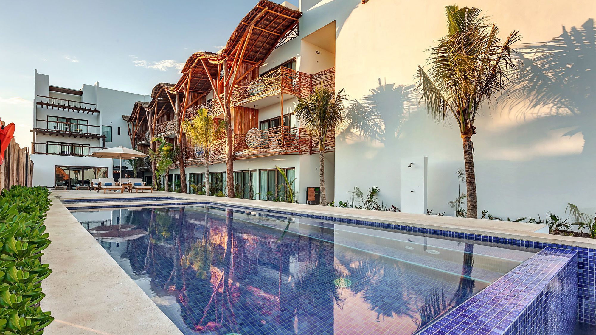 The pool deck at the Mystique Holbox by Royalton resort, which is joining Marriott International's Tribute Portfolio.