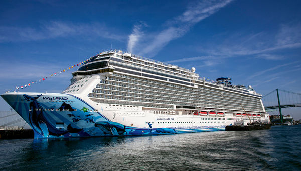 The Norwegian Bliss at the Port of Los Angeles in 2019. The Norwegian Bliss at the Port of Los Angeles in 2019.