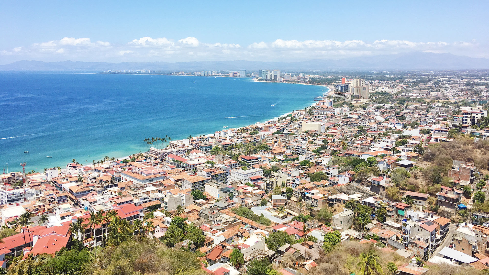An aerial view of Puerto Vallarta. The city has strict Covid guidelines in place, but they were slated to expire on April 4.