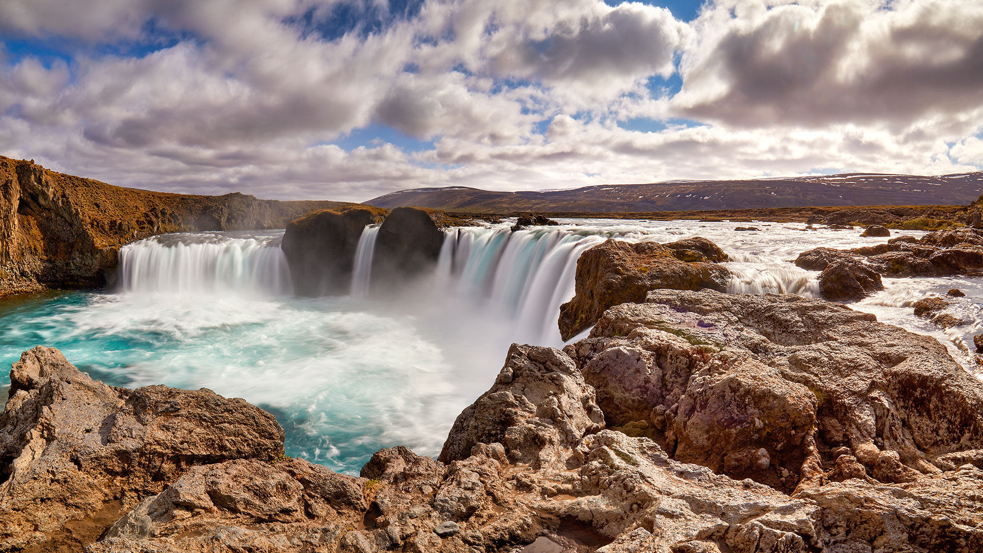 Waterfalls in Akureyri, Iceland, where the Crystal Endeavor's passengers will overnight on its inaugural itinerary.