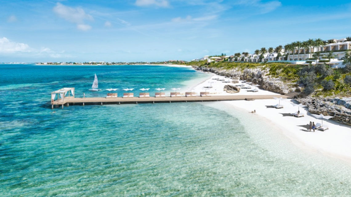Rendering of the jetty under construction at Rock House development project in Turks and Caicos.