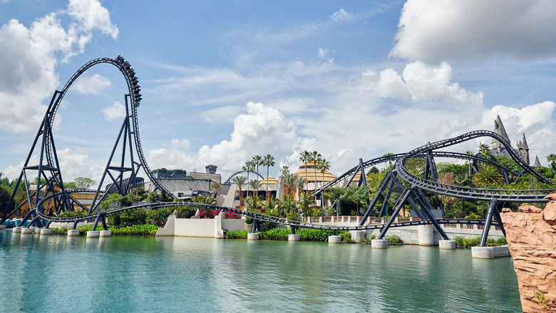 Jurassic World VelociCoaster will open at Universal Orlando Resort’s Islands of Adventure theme park June 10.
