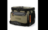 Great for camping trips, soft-adventure outings and the like, the Titan Deep Freeze 30-can Zipperless Cooler has a "flip-open" lid that eliminates the need for a zipper.