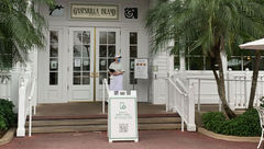 Mobile ordering is encouraged throughout Walt Disney World, such as at the Gasparilla Island Grill at the Grand Floridian hotel.