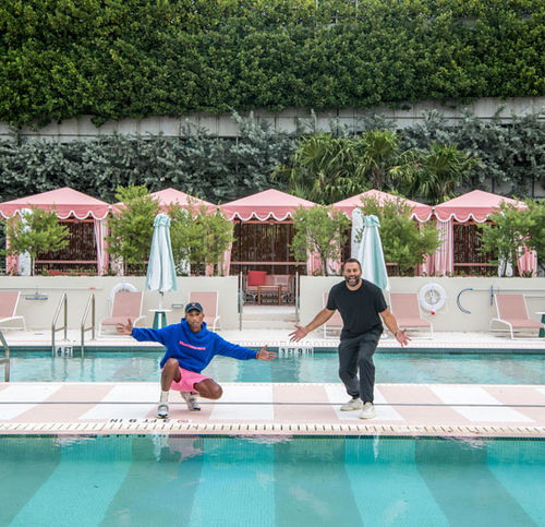 Pharrell Williams, left, and David Grutman at the Goodtime Hotel in Miami Beach. Pharrell Williams, left, and David Grutman at the Goodtime Hotel in Miami Beach.