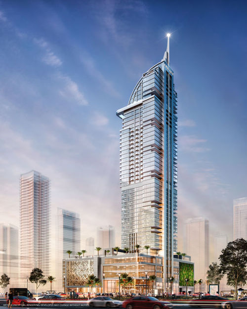 A rendering of the Legacy Hotel, which will be managed by Accor.