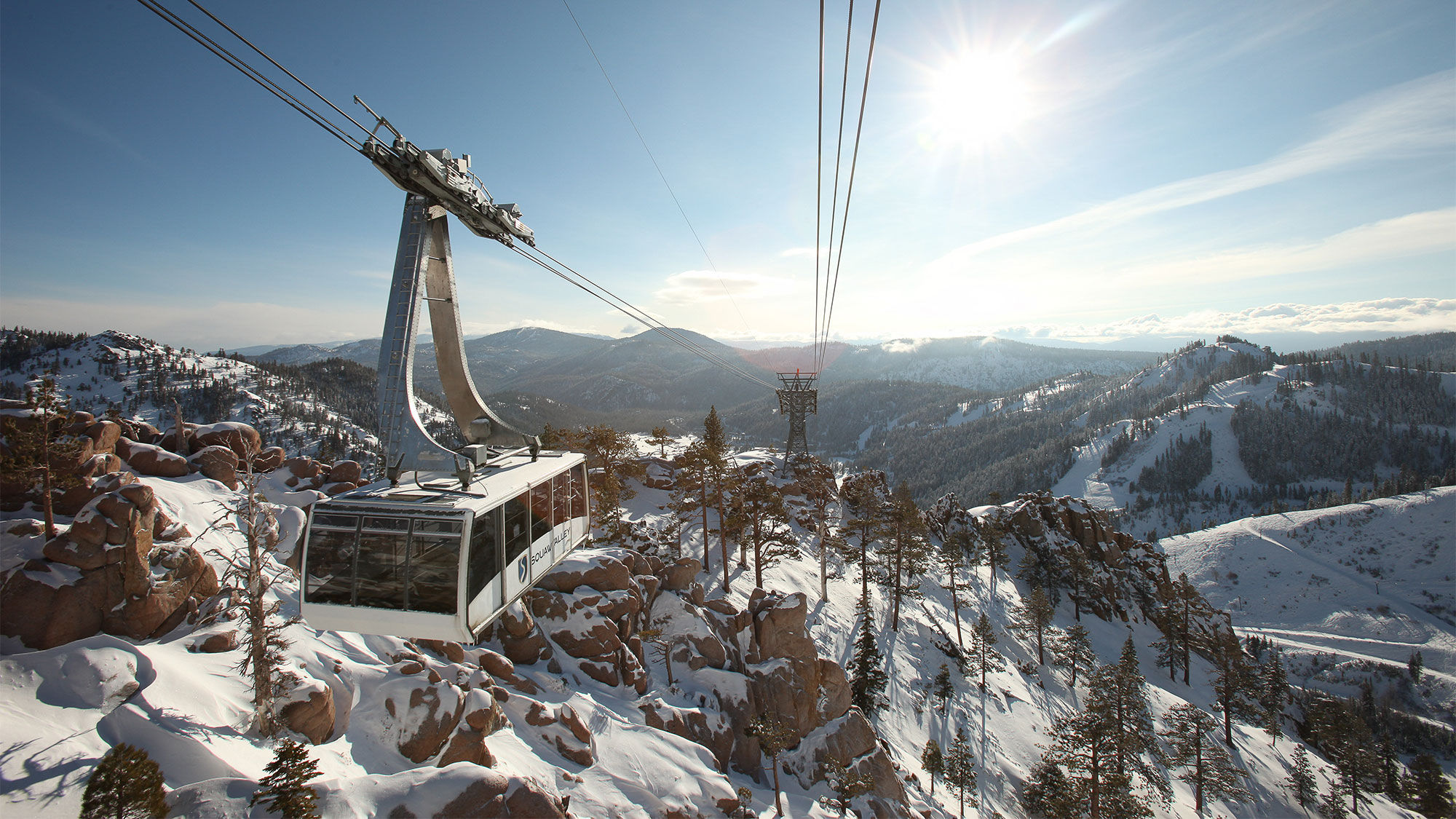 A rendering of the tram that will connect Squaw Valley and Alpine Meadows. Construction is slated to begin this summer.