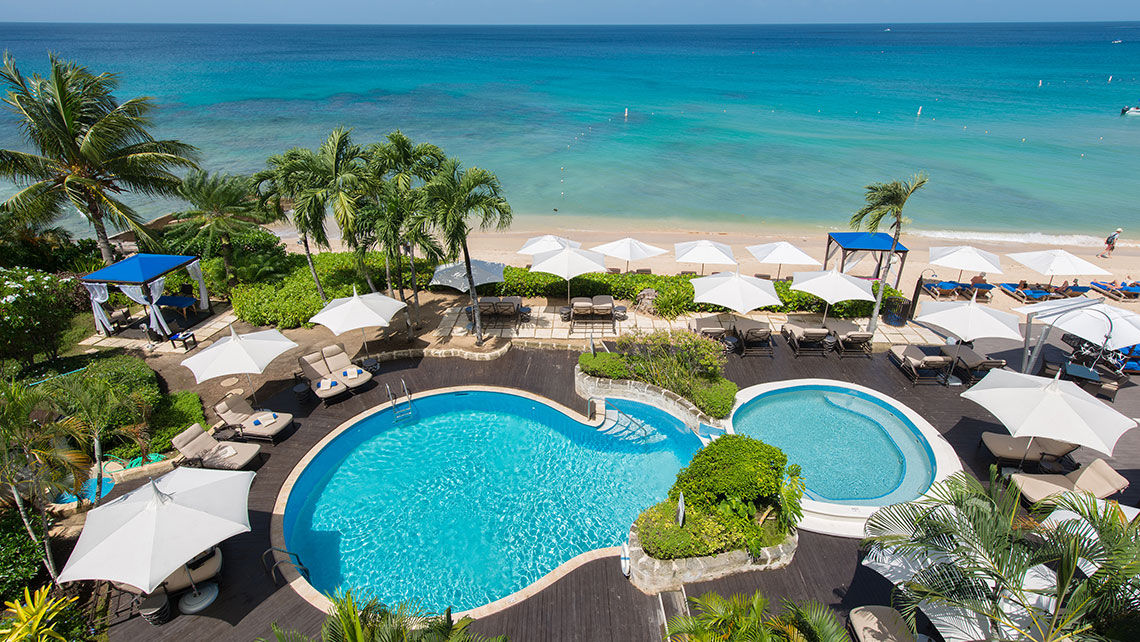 The pool deck at the House by Elegant Hotels, which will reopen in May.