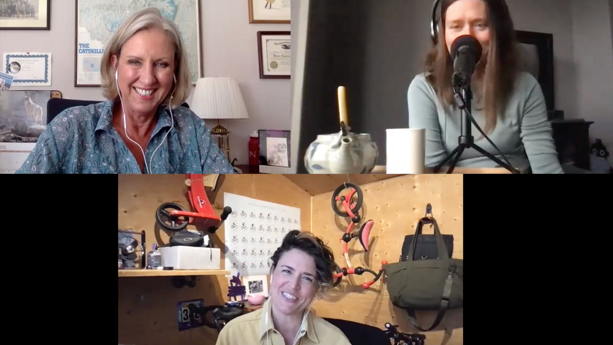 Clockwise from top right: Senior editor Jeri Clausing, Folo podcast host Rebecca Tobin and Shannon Guihan of the Travel Corporation.