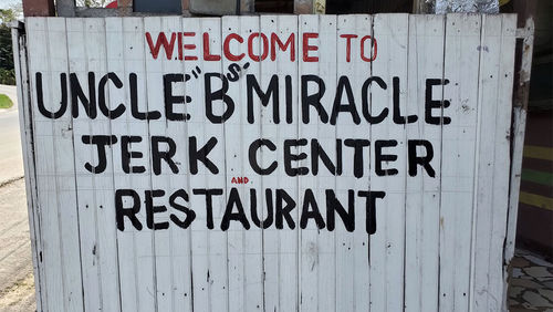 Travelers will visit Jamaican jerk centers during their visit.