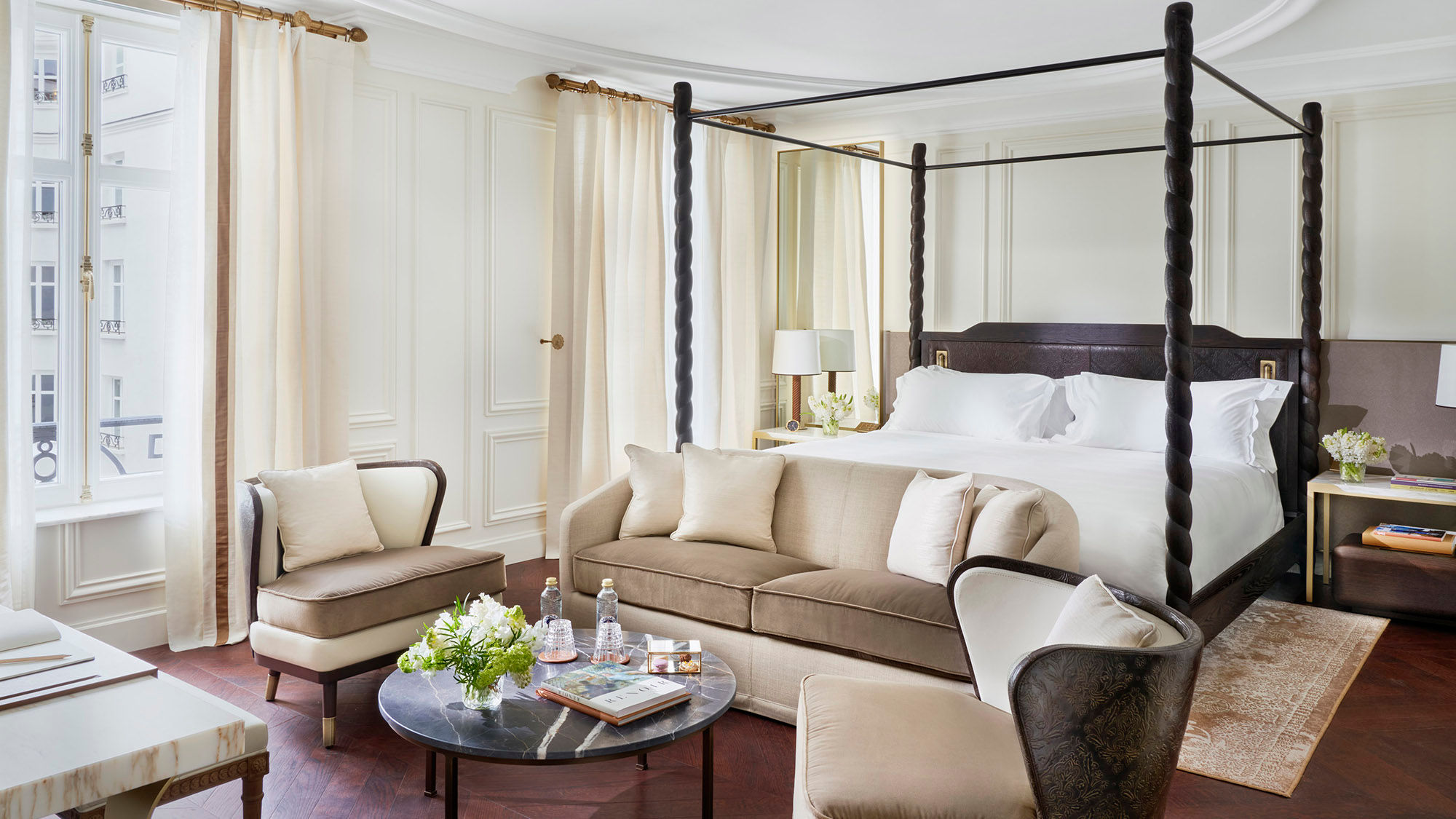 A junior suite at the Mandarin Oriental Ritz, Madrid.