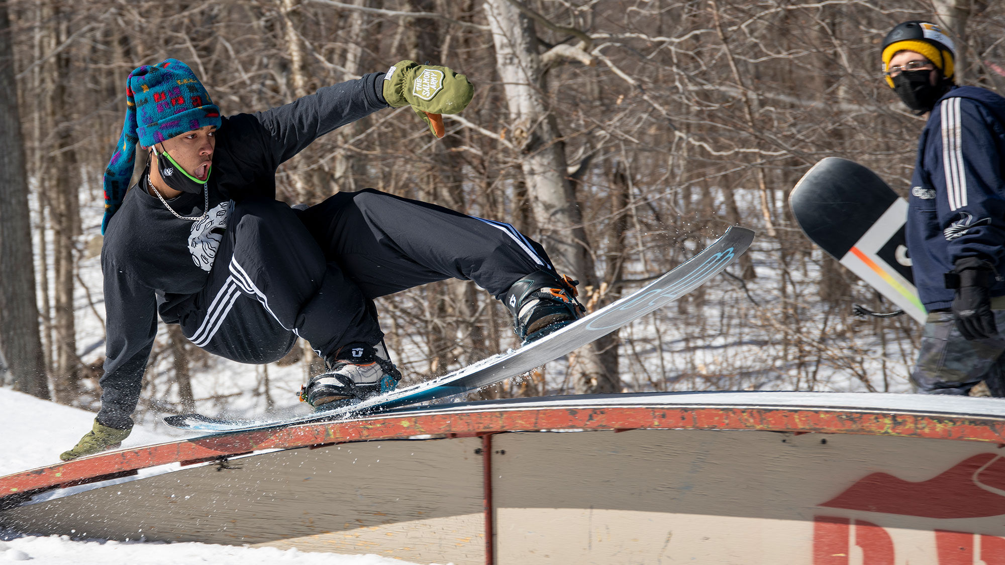 Snowboarders at Wachusett Mountain, which has always had a more diverse clientele than most of the ski industry.