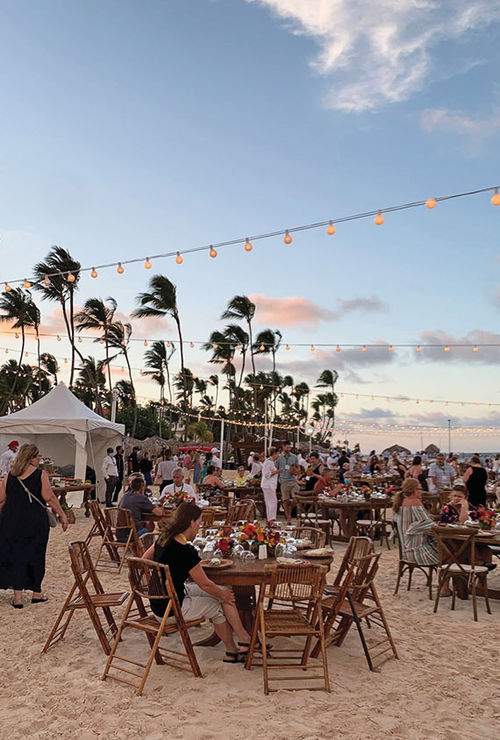 Travel advisors gathered for ALG Vacations' 500 Club Silver dinner at the Secrets and Dreams Royal Beach resorts in Punta Cana, Dominican Republic.