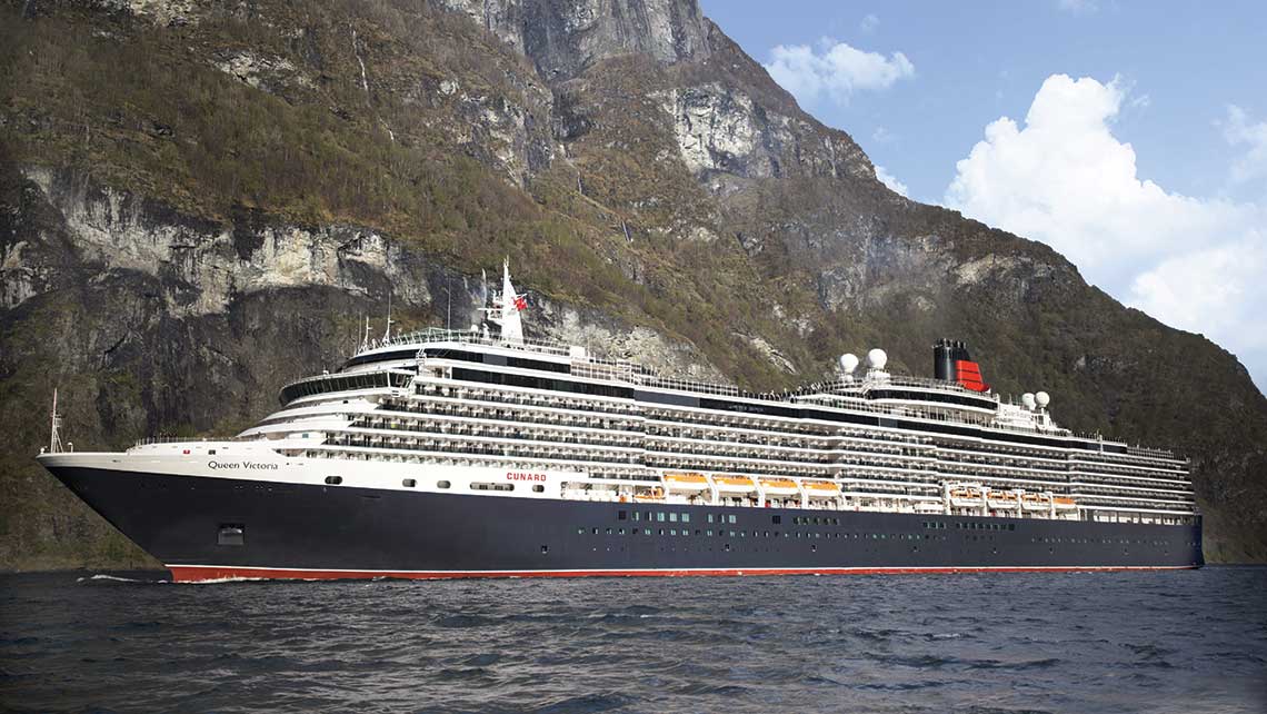 Cunard's Queen Victoria in the Norwegian fjords.