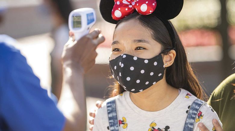 Temperature checks are required for entry into Disney's theme parks.