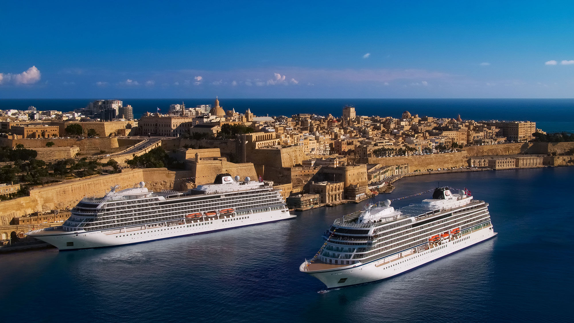 The Viking Sea and Viking Venus in Valletta.